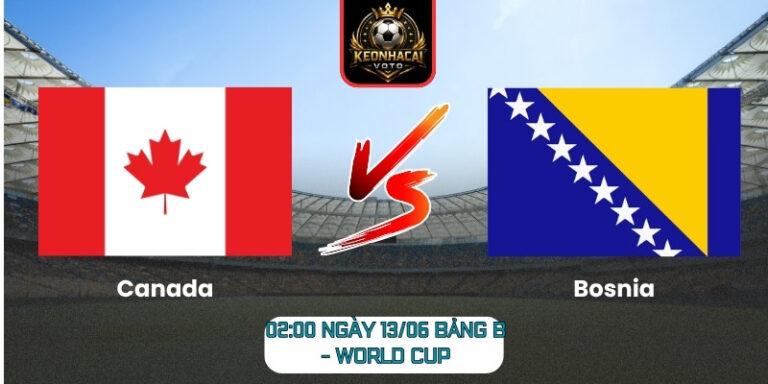 Soi Kèo Canada Vs Bosnia 02:00 Ngày 13/06 (Bảng B - World Cup) 10 Canada vs Bosnia
